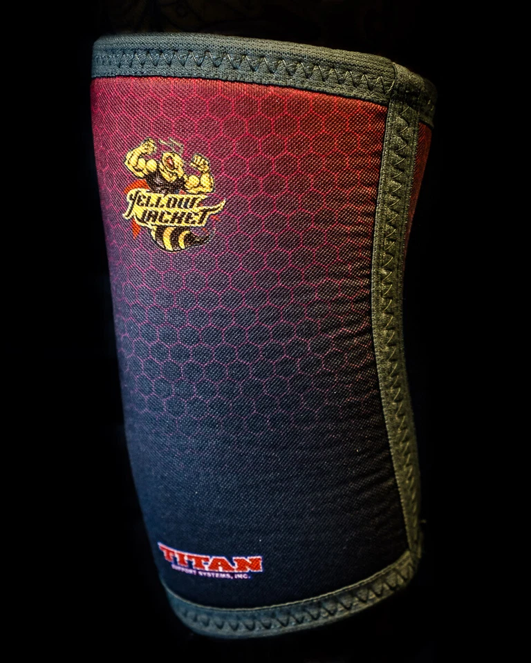 Titan Yellow Jacket Knee Sleeves  7mm - Powerlifting - USPA and IPL - 3rd gen - Image 1 of 2