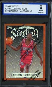 1996-97 TOPPS FINEST REFRACTORS #240 ALLEN IVERSON ISA 9 76ERS HOF *K5201 - Picture 1 of 2