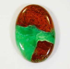 35 Ct Natural Chrysoprase Oval Cabochon Opaque Gemstone 33x23x5 mm CD=0109 - Picture 1 of 7
