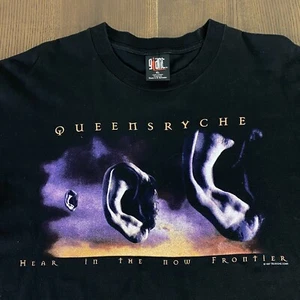Queensryche Vintage 90s Mens XL Black 1997 Shirt Hear in the Now Frontier Tour - Picture 1 of 10