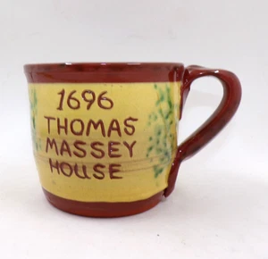 Thomas Massey House Souvenir Pottery Mug BROOMALL, PA - Picture 1 of 8