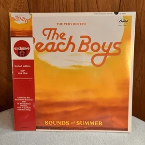 Best Of The Beach Boys Sounds Of Summer 2 LP SEA BLUE Vinyl Limited - Picture 1 of 6