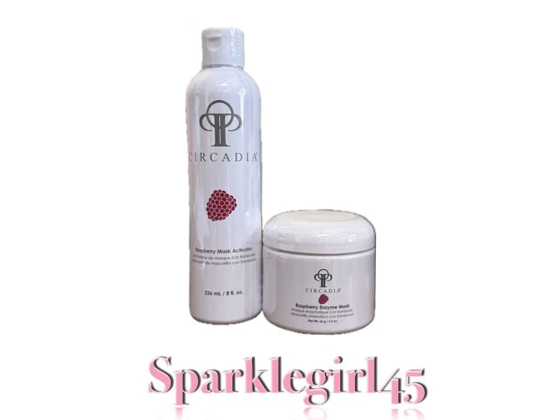 Juego de Mascarilla y Activador Enzima Frambuesa Circadia. ¡Activador 8oz/Máscara en Polvo 2.3oz! Foto 1 de 1
