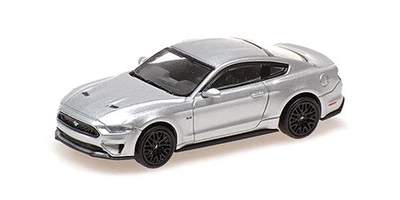 Minichamps 870087028 1/87 MUSTANG 2018 ARGENTO Modello Auto - Immagine 1 di 4