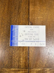Boleto de concierto Grateful Dead 1988 Capital Centre lunes 5 de septiembre - Imagen 1 de 4