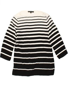 RALPH LAUREN Womens 3/4 Sleeve T-Shirt Dress US 8 Medium Navy Blue Striped AE07 - Picture 1 of 3