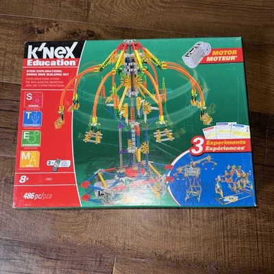 K’Nex Education Stem Explorations Swing Ride Building Set w/Motor Brand New - Image 1 of 3