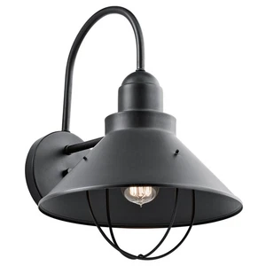 Kichler 9142BK Seaside 1-Light XLarge Outdoor Wall in Black - Picture 1 of 2