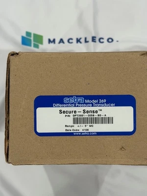 Setra 269 Differential Pressure Transducer Secure-Sense 4-20mA USED DISPLAY - Image 1 of 4