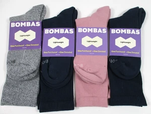 -New Bombas L Lightweight 4 Pairs Crew Socks Size Women 11-13 / Men 9.5-13 - Bild 1 von 2