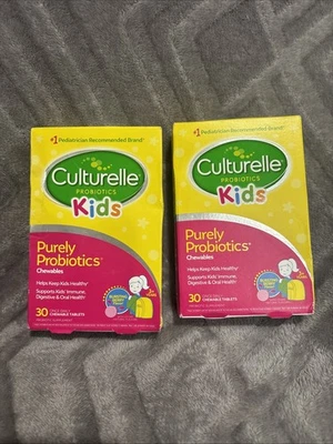 Lote de 2- Probiótico diario masticable Culturelle Kids para niños 30ct ea Exp. 4/26 Foto 1 de 4