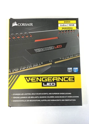 Corsair Vengeance LED DDR4 16GB (2x8GB) 3000MHz CMU16GX4M2C3000C15R RAM - Image 1 of 4