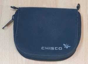 Chisco Small Black Canvas Zipper Pouch Clutch Bag  - Picture 1 of 12