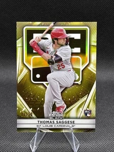 2025 Topps Chrome Black Thomas Saggese Rookie Variation Gold Refractor /50 #96 - Bild 1 von 6