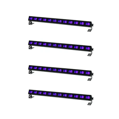 Equinox UV Mini Batten 12 (x4) – Compact 12x3W Blacklight LED Bar Bundle - Image 1 of 4