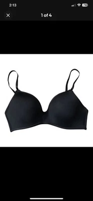 Victoria’s Secret LIGERAMENTE FORRADO CAMISETA SUJETADOR 36C Negro NUEVO sin etiquetas Foto 1 de 4