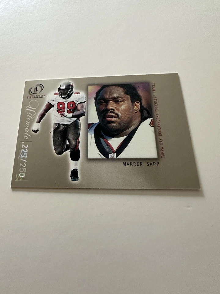 2001 Fleer Legacy Ultimate #41 Warren Sapp 225/250 Tampa Bay Buccaneers NMT MT - Image 1 of 2