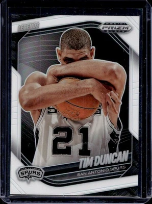 Prizm Black 2024-25 Tim Duncan Legends White Prizms #114/175 Spurs Foto 1 de 2