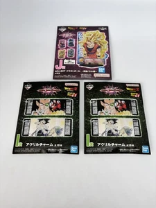 DRAGON BALL Z GT Ichiban Kuji Premio BANDAI J & I supporto acrilico GOKU set di 3 - Foto 1 di 2