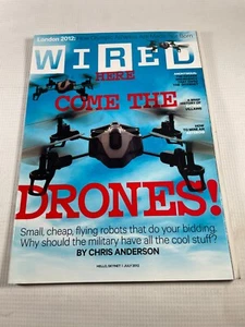 July 2012 Wired Magazine Drones / Hacker Anonymous / Jack Dorsey / Turntables - Picture 1 of 7