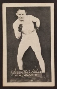 Vintage 1922 Johnny Red Dolan Boxer Boxen Postkarte (Rückseite hat Papierverlust) - Bild 1 von 2