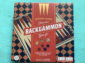Used Professor Puzzle Traditional Style Wooden Backgammon Board Set. - Picture 1 of 2