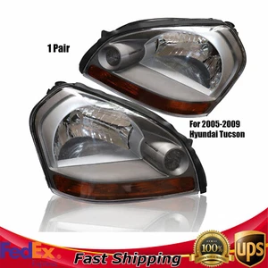 Pair Left+Right Headlights Assembly For 2005-2009 Hyundai Tucson Headlamps LH RH - Picture 1 of 24
