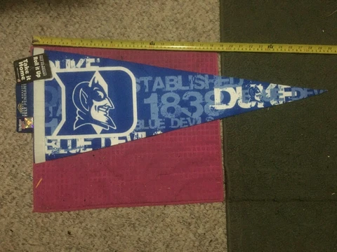 WinCraft NCAA Duke Blue Devils Premium Quality Felt Pennant, 12" x 30 -SHIP FAST Cover