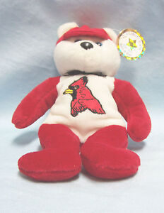 BEAR Collectible Celebrity Bear 9/8/1998 Red/White Star #25 Red Cardinal (A-2)
