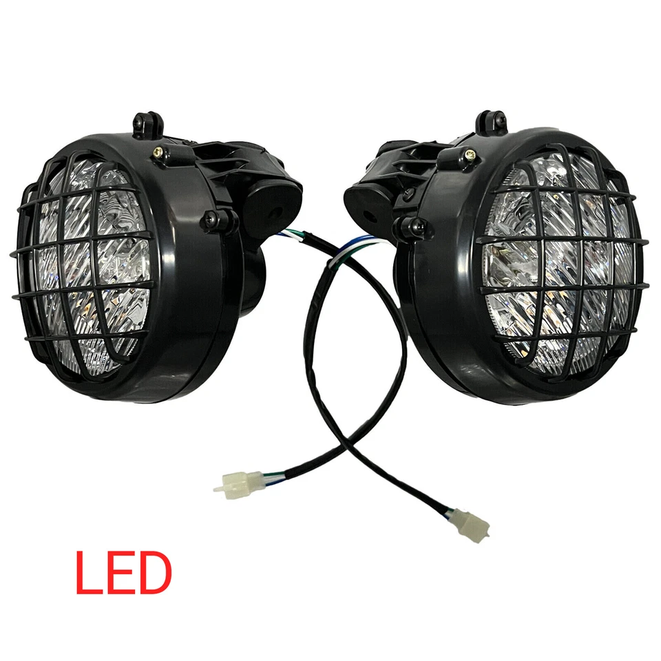 2x LED Headlights for Yamaha Banshee 1987-2006 lens bulbs Grills Warrior 350 - Image 1 of 4