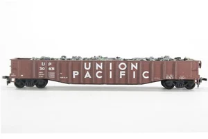 HO Athearn Union Pacific 50ft Rib-Side Stahlgondel mit Schrottladung #30831 - Bild 1 von 11