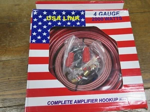 Kit de instalación completo amplificador calibre 4 USA Link - 2000 vatios 17 pies de potencia - Imagen 1 de 5