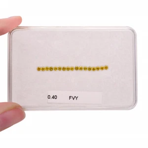 0.40 TCW Fancy Vivid Yellow Parcels Loose Diamond Round Cut Precious Stone - Picture 1 of 1