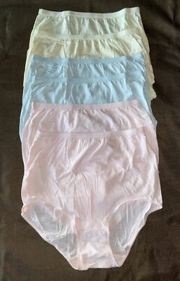 Lote de 6 pares de bragas calzoncillos tricot cintura alta algodón Sears Granny vintage 9 refuerzos Foto 1 de 4