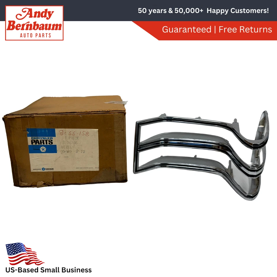 1967 Chrysler New Yorker lanterna traseira direita moldura cromada 2606766 NOS. - Imagem 1 de 4