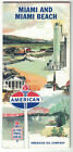 1961 Amoco American Oil  Road Map Miami And Miami Beach