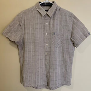 Men's Button Down Shirt by Point Zero Black Label - Short Sleeve - Size Large L - Picture 1 of 6
