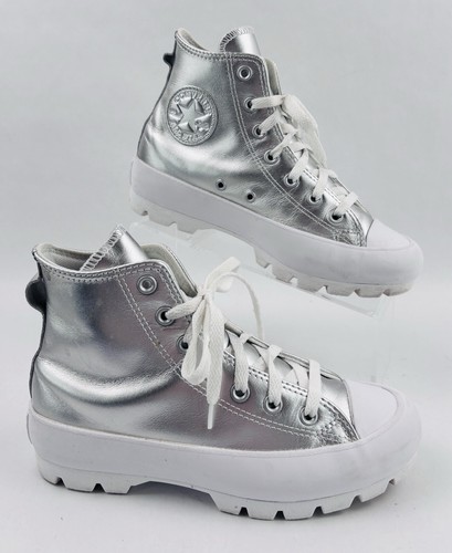 Converse Silver Chuck Taylor All Star Lugged Uomo Taglia 4.5 Donna Taglia 6.5”