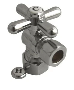 Kingston Messing CC54401X 5/8" O.D. Kompression, 1/2" O.D. Kompressionswinkelstopper - Bild 1 von 2