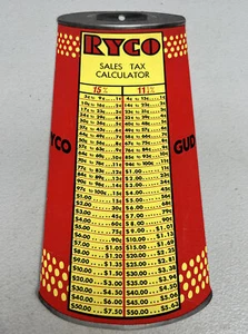 Vintage Ryco Sales Calculator Hangable Sign Cardboard 27cm height 10.5 Wide - Picture 1 of 4