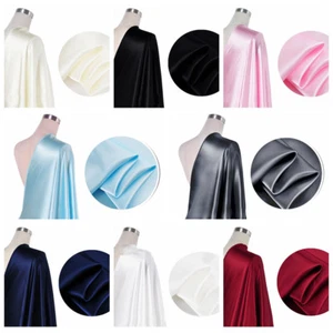 1 Yard 30MM Heavy Weight 100% Pure Mulberry Silk Charmeuse Fabric for Dress - Picture 1 of 9