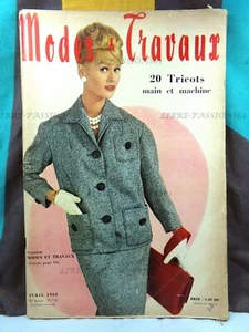 MAGAZINE MODES & TRAVAUX AVEC SUPPLÉMENT PATRON COUTURE, N°712, AVRIL 1960 - Picture 1 of 12