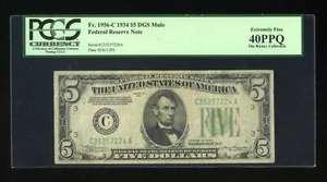 DBR 1934 $5 FRN DGS Mule Philadelphia Fr. 1956-Cdgsm PCGS 40 PPQ Ser C35357224A - Picture 1 of 2