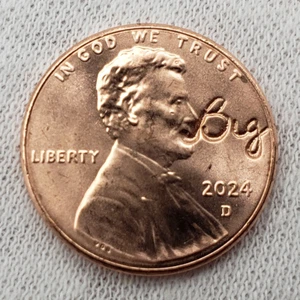 2024 Penny 1C Big (Brother, Sister) Counterstamp Gift Good Luck Charm Coin! - Picture 1 of 2