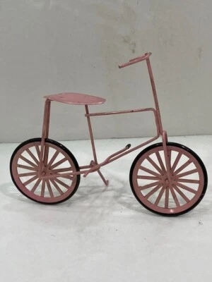Pink Metal Bicycle Movable Wheels Kick Stand Figurine - Image 1 of 3