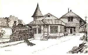 Postcard Railroad station New Hope Pennsylvania - Picture 1 of 2