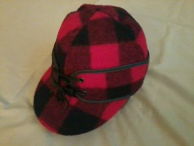 Woolrich Red & Black Buffalo Plaid Railroad Cap, Langenberg Hat Company, USA,NEW - Image 1 of 2