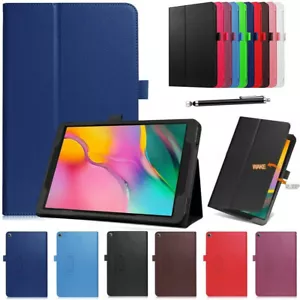 Stand Leather Case Samsung Galaxy Tab A T510/ P200/ T720 2019 Flip Cover Tablet - Picture 1 of 23