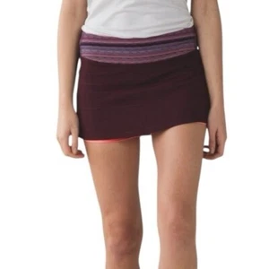 Lululemon Pace Rival Mid Rise Burgundy Skirt II Running Tennis Performance Sz 4 - Picture 1 of 12