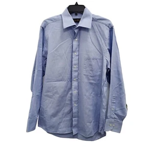 Donald J. Trump Signature Collection Men's Blue LS Button Up Shirt Sz 16 34/35 - Picture 1 of 7
